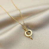 Stainless Steel Screw Pendant Necklace – Bold & Modern Style